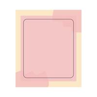 Memo notepad with pastel pink design. Cute notebook template for notes. vector