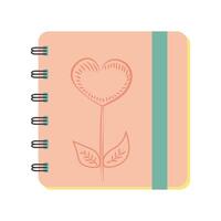 Memo notepad with cute pastel design. Spiral notebook template for notes. Workbook for school, planner, personal organizer. vector