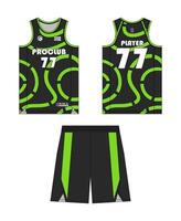 Jersey basketball template design. Basketball uniform mockup design. Concept design basketball jersey. vector