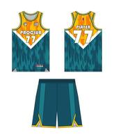 Jersey basketball template design. Basketball uniform mockup design. Concept design basketball jersey. vector