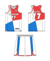 Jersey basketball template design. Basketball uniform mockup design. Concept design basketball jersey. vector