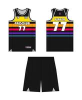Jersey basketball template design. Basketball uniform mockup design. Concept design basketball jersey. vector
