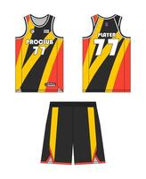 Jersey basketball template design. Basketball uniform mockup design. Concept design basketball jersey. vector