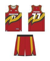 Jersey basketball template design. Basketball uniform mockup design. Concept design basketball jersey. vector