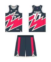 Jersey basketball template design. Basketball uniform mockup design. Concept design basketball jersey. vector
