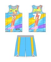 Jersey basketball template design. Basketball uniform mockup design. Concept design basketball jersey. vector