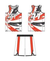 Jersey basketball template design. Basketball uniform mockup design. Concept design basketball jersey. vector