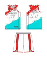 Jersey basketball template design. Basketball uniform mockup design. Concept design basketball jersey. vector