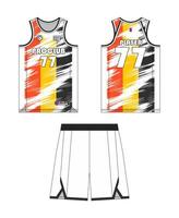 Jersey basketball template design. Basketball uniform mockup design. Concept design basketball jersey. vector