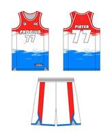 Jersey basketball template design. Basketball uniform mockup design. Concept design basketball jersey. vector