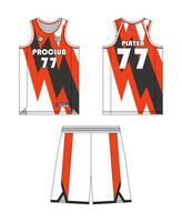Jersey basketball template design. Basketball uniform mockup design. Concept design basketball jersey. vector