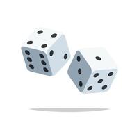 Two dice isolated on white background. vector