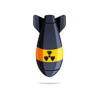 Nuclear bomb isolated on white background. vector