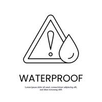waterproof concept thin outline icon design good for web and mobile app vector