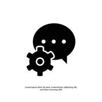 caht support thin outline icon design good for web and mobile app vector