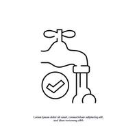 waterproof concept thin outline icon design good for web and mobile app vector