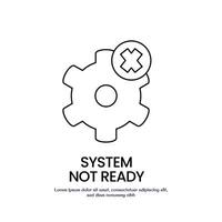 system reject thin outline icon design good for web and mobile app vector