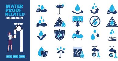 waterproof related colored icon design good for web and mobile app vector