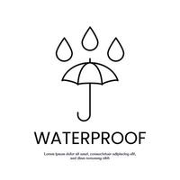 waterproof concept thin outline icon design good for web and mobile app vector