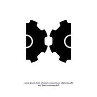 gear mechanism solid icon design good for web and mobile app vector