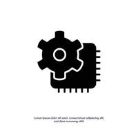 processor maintenance solid icon icon design good for web and mobile app vector