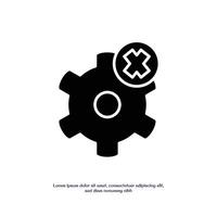 system reject solid icon design good for web and mobile app vector