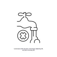 waterproof concept thin outline icon design good for web and mobile app vector