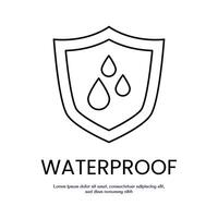 waterproof concept thin outline icon design good for web and mobile app vector