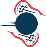 two lacrosse sticks on a white background with a ball. Background excluded vector