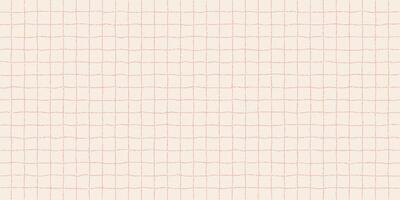 Textured sheet of paper in a checkered pattern with a stipple effect. Cute pastel pink background, irregular geometric pattern, notebook page. vector