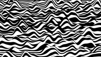 Abstract black and white background with wave lines. vector
