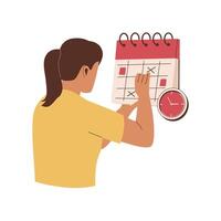 Schedule appointment in calendar vector