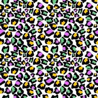 Colorful leopard print seamless pattern background and fabric vector