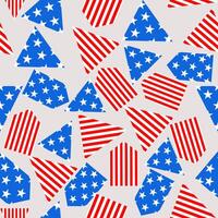 4th of July bunting seamless pattern background and fabric vector