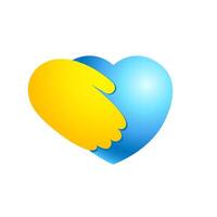 Heart in hand 3D icon. Creative emoticon. Web symbol concept vector