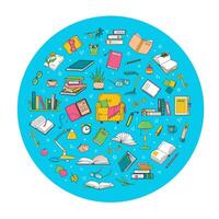 Objects on reading topic in round composition vector