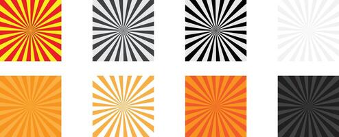 Sun burst pattern designs vector
