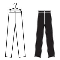 Chinos Pants symbol on white background vector