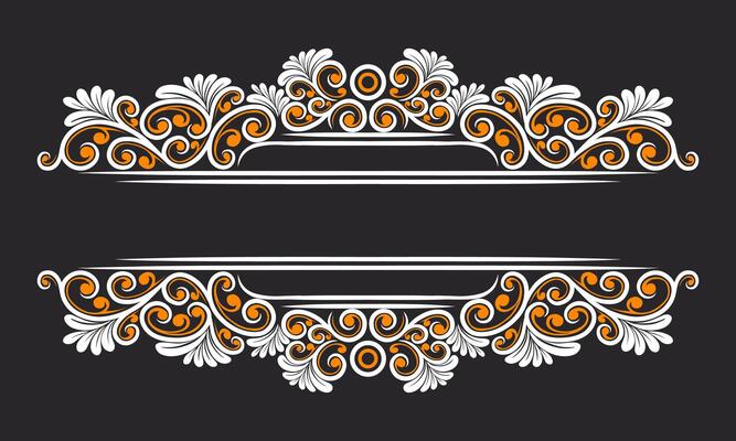 Vintage Baroque Victorian frame border victorian monogram floral engraved scroll ornament wedding
