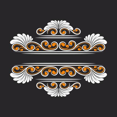 Vintage Baroque Victorian frame border victorian monogram floral engraved scroll ornament wedding