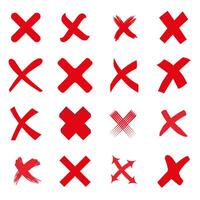 Sign of cancellation or wrong answer. Cancel tick. Stock image. vector