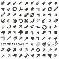 Arrows for templates and backgrounds. Collection of arrows. vector