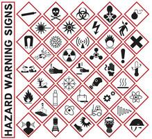 Signs of health and environmental hazards. A sign of physical danger. vector