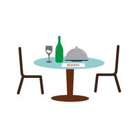 Reservation table icon vector