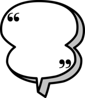 3d black and white color speech bubble balloon with quotation marks, icon sticker memo keyword planner text box banner png