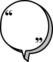 3d black and white color speech bubble balloon with quotation marks, icon sticker memo keyword planner text box banner png