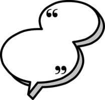 3d black and white color speech bubble balloon with quotation marks, icon sticker memo keyword planner text box banner png