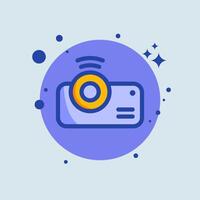 Smart flat illustration. Project Multimedia signs illustration. vector