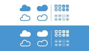 Cloud Simple Icons vector