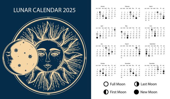 2025 Moon calendar. Astrological calendar design. illustration 46448496 Vector Art at Vecteezy 2025-moon-calendar-astrological-calendar-design-illustration-46448496-vector-art-at-vecteezy